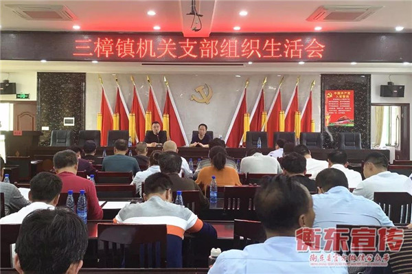 三樟镇召开机关党支部组织生活会