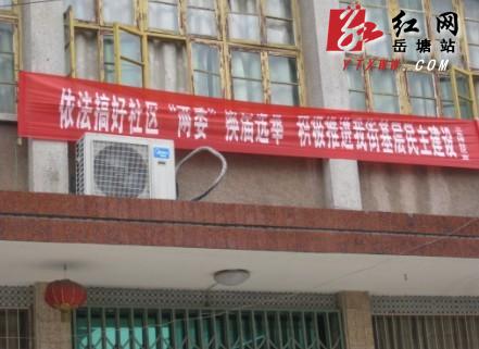 刘雅俊)为做好社区"两委"换届选举工作,湘潭市岳塘区东坪街道三角坪