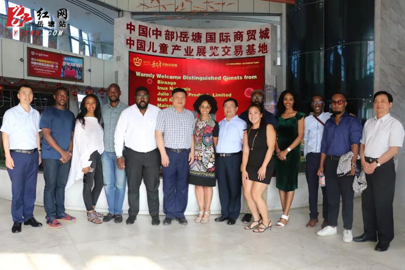 首届中非经贸博览会启动 非洲七国企业代表考察岳塘国际商贸城