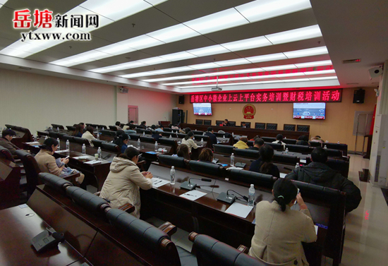 岳塘区中小微企业上云上平台实务培训暨财税培训活动成功举办